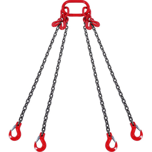VEVOR Chain Sling, 5/16 inch x 10 ft Lifting Chains with Hooks, G80 Engine Chain Hoist Lifts, 11000 lbs/5 Ton Lifting Sling Chains for Engine Hoist, Engine Lift Chain with 4 Leg Grab Hooks & Adjusters New $199