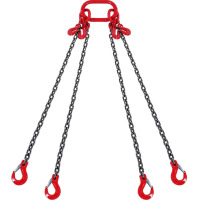 VEVOR Chain Sling, 5/16 inch x 10 ft Lifting Chains with Hooks, G80 Engine Chain Hoist Lifts, 11000 lbs/5 Ton Lifting Sling Chains for Engine Hoist, Engine Lift Chain with 4 Leg Grab Hooks & Adjusters New $199