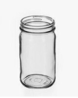 GBS Clear Wide-Mouth Glass Jar, 4 oz, 24 Count New In Box
