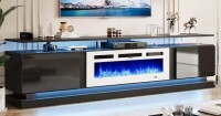 Oneinmil 70" Electric Fireplace TV Stand with Mirrored Doors New in Box $599