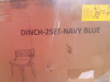 Everly Quinn Christal 2 Piece Velvet Upholstered Dining Chair Set with Tufted Curved Weaved Back and Metal Legs in Navy Blue New in Box $399 - 2