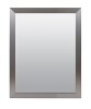 Zenna Professional 29.75-in W x 35.75-in H Rectangle Brushed Nickel Framed Framed Wall Mirror New In Box $299