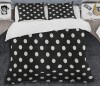 Design Art Queen Size Black Polka Dot Glam III - Glam 3-Piece Duvet Cover Set $199