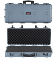 VEVOR Hard Rifle Case, Lockable Rifle Case with 4 Layers Pre-cut Foams, 36 in Gun Storage with Wheels, IP67 Waterproof & Dustproof Pistol Storage Cases for Rifles, Shotguns, Airsoft Guns, Grey New In Box $299