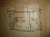 Coaster Laney Scrollwork Entryway Sofa Console Table Dark Merlot New in Box $599 - 2