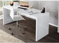 East Urban Home Bronislava High Gloss Home Office White Desk - Sleek Design New in Box $799