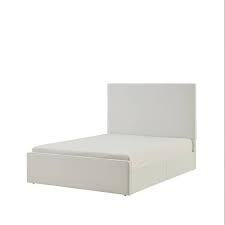 English Elm Lucas Tall Queen Size Headboard Upholstered Bed / 52" High Headboard / Elegant Simplicity - White New in Box $699