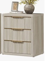 Ebern Designs Cesiro 3-Drawer Nightstand with Metal Glides New in Box $499