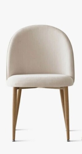 Corrigan Studio Upholstered Dining Chair with Metal Legs in oak/Beige New in Box $399