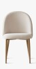 Corrigan Studio Upholstered Dining Chair with Metal Legs in oak/Beige New in Box $399