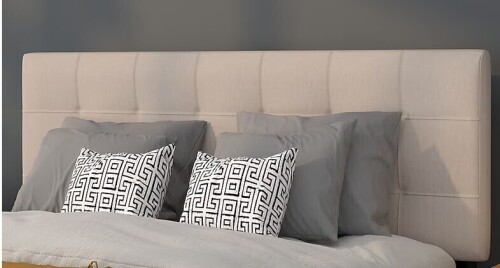 Flash Furniture Bedford Beige Full Polyester Upholstered Headboard New in Box $299
