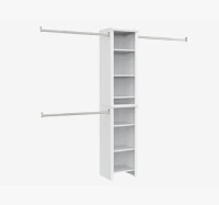 ClosetMaid Impressions White Wood Closet System Tower Kit, 82.46" H x 112.97" W x 14.57" D $299
