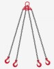 VEVOR Chain Sling, 3/8 in x 10 ft Lifting Chains with 4 Leg Grab Hooks, Heavy Duty G80 Alloy Steel Lifting Sling, 22900LBS Capacity, Adjustable Engine Chain Hoist Lifts for Cargo Security Towing New $299