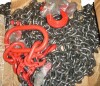 VEVOR Chain Sling, 3/8 in x 10 ft Lifting Chains with 4 Leg Grab Hooks, Heavy Duty G80 Alloy Steel Lifting Sling, 22900LBS Capacity, Adjustable Engine Chain Hoist Lifts for Cargo Security Towing New $299 - 2