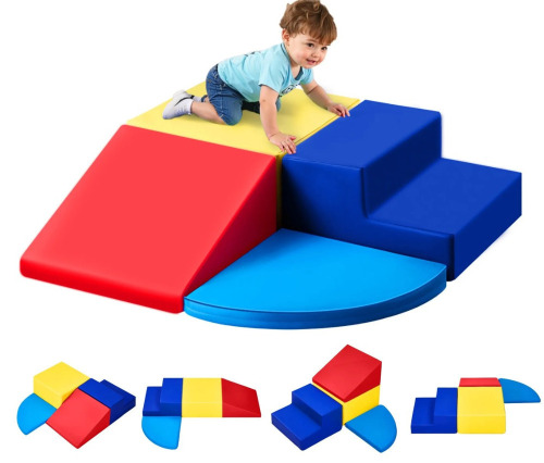 VEVOR Climbing Toys, 4-Piece Set, Foam Climbing Toys for Toddlers 6 Months to 3 Years Old, PU Leather Climbing Blocks, Indoor Climb and Crawl Activity Playset for Crawling & Sliding, Easy to Clean New In Box $199