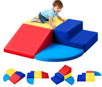VEVOR Climbing Toys, 4-Piece Set, Foam Climbing Toys for Toddlers 6 Months to 3 Years Old, PU Leather Climbing Blocks, Indoor Climb and Crawl Activity Playset for Crawling & Sliding, Easy to Clean New In Box $199