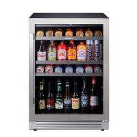 Ca'Lefort - Beverage cooler 24 inch Beverage Refrigerator, 180 Cans, 34&deg;F-54&deg;F, Glass Door, 3LED, Built-In/Freestanding,5.65 cu. ft - Stainless Steel New in Box $899