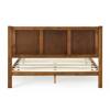 DG Casa Elly King Walnut Solid Rubberwood Platform Bed Frame New in Box $599
