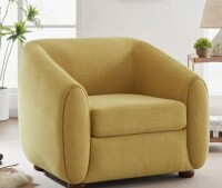 Latitude Run Nordic 36.7" Upholstered Armchair in Curry New in Box $599