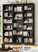 Ebern designs Wakil 74.02" H x 58.7" W 6-Tier Wood Bookcase New in Box $799
