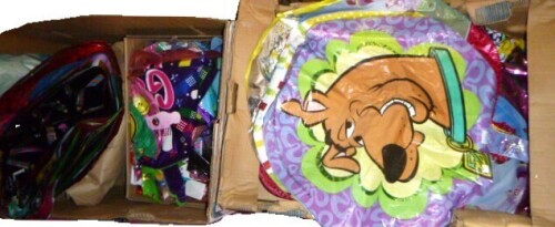 Box of Assorted Mylar Balloons