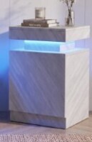 Wrought Studio Nightstands with LED Light Modern Side Table Gray New in Box $299