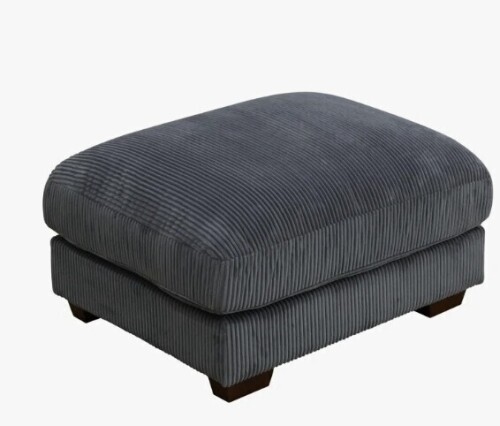 Latitude Run Corduroy Living Room Sectional Ottoman in Gray New in Box $299