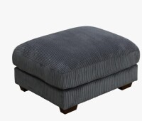 Latitude Run Corduroy Living Room Sectional Ottoman in Gray New in Box $299