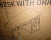 Garvee 59" Executive Desk with File Cabinet and Drawers, with USB Power Outlet, Storage Cabinet for CPU, Workstation Table for Study, White, New in Box $399 - 2