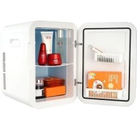 VEVOR Mini Fridge, 20L Skincare Fridges with Temper Control Touch Screen, Portable Small Beverage Refrigerator for Bedroom Office Car Dorm, AC/DC Cool Warmer for Cosmetic Drink Milk, White, New in Box $299