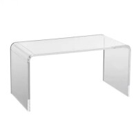 VEVOR 16.3" C-Shaped Clear Acrylic Coffee/End Table, for Coffee, Drink, Food, Snack used in Living Room, Courtyard, Terrace, New in Box $299
