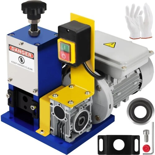 VEVOR Automatic Electric Wire Stripping Machine 0.05"-0.98", Cable Wire Stripper Machine, Portable Wire Stripper Machine for Scrap Copper Recycling, Including A Extra Blade(Dark Blue), New in Box $299