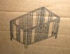 Little Seeds Crawford Curved Post 3-in-1 Crib, Sharkey Gray, New in Box $399 - 2