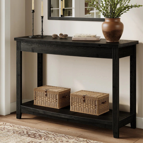 Millwood Pines 41.3" Solid Wood Console Table, Farmhouse Entryway Table With Storage Shelf For Living Room, Behind Couch, Hallway & Foyer, New in Box $299
