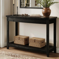 Millwood Pines 41.3" Solid Wood Console Table, Farmhouse Entryway Table With Storage Shelf For Living Room, Behind Couch, Hallway & Foyer, New in Box $299