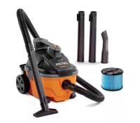RIDGID 4 Gal. 5.0 Peak HP Portable Shop Vacuum Wet Dry Vac with Fine Dust Filter, Locking Hose and Attachments WD4070 New In Box $199