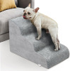 Niubya Dog Stairs for Small Dogs - High Density Foam Dog Ramp, Extra Wide Pet Steps with Non-Slip Bottom for High Beds, Couche and Sofa, Best for Dogs Injured, Older Doggy Cats (Grey, 3 Steps) New In Box $79