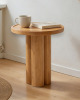 Soren Natural Wood Round Solid Wood End Table, Natural Finish, 17" x 17" x 21.46" New In Box $199