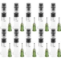 VEVOR 100 PCS Borosilicate Glass Luer Lock Syringe, 1mL, Reusable Glass Syringes with 14 Ga Blunt Tip Needles, for Lab, Vet, Craft, Art, Thick Liquids, Oil, Gel, Ink, Glue, Non Hypodermic New In Box $99