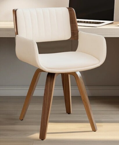 Corrigan Studio&reg; Upholstered Faux Leather Swivel Office Chair New In Box $399