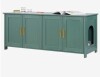 VEVOR Cat Litter Box Enclosure for Multi Cats, 47.2 in Hidden Litter Box Cabinet with 4 Doors & 2 Entries, Indoor Cat Washroom, Wooden Kitty House Furniture Side Table, Fit Most Litterboxes, Green New In Box $199