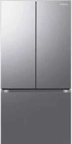 Samsung - 32 in. Wide 17.5 cu. ft. 3-Door French Door Counter Depth Smart Refrigerator with Twin Cooling Plus - Stainless Steel Look New On Working $1999