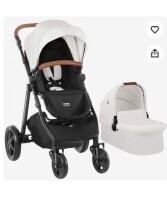 VEVOR Travel System Stroller with Infant Bassinet, 2-in-1 Baby Cradle Stroller Combo, Reversible Seat, Easy One-button Folding, EVA Tires with Brake Aluminum Stroller Carseat Combo Set (White) New in Box $399