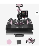 VEVOR Heat Press Machine, 15 x 15 inch, 5 in 1 Heat Transfer Machine with 30 oz Tumbler Press, 360&deg; Swing Away Digital T-Shirt Pressing Machine, Teflon Coating, for T-Shirts/Mugs/Hats/Plates, Black New in Box $399