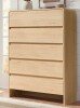 Ebern Designs Modern Tall 5-Drawer Dresser with Curved Corner Design and Soft-Close Function New in Box $399