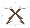 Pop Maison Oliver 39" Modern Round Glass Dining Table New in Box $599