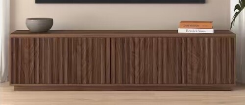 Meyer & Cross Hanson 78.5 in. Satin Walnut TV Stand Fits TV's up to 85 in. New in Box $699