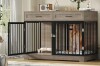Archie & Oscar Chesterle Large Dog Crate Furniture Style With 2 Drawers And Divider New in Box $399