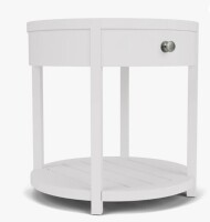 Birch Lane Silvia White Round End Table New in Box $699