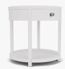 Birch Lane Silvia White Round End Table New in Box $699